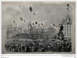 Les Fêtes De Nancy - Inauguration De La Statue De M. Thiers Sur La Place De La Gare - Page Original - 1879 - 4 - Documents Historiques