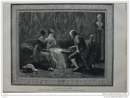 La Partie Des Dames - Tableau De M. Balaca - Page Original 1879 - Historische Dokumente