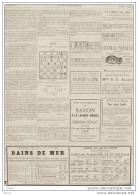 Échecs - Problème N° 495 Par Von Bilow - Schach - Chess - Page Original 1879 - Documents Historiques
