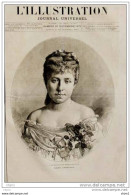 Archiduchesse Marie-Christine - Reine D´Espagne - Spanische Königin - Page Original 1879 - Historische Dokumente