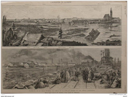 L'inondation De Szégedin - Panorama De La Ville - Page Original 1879 - 1 - Documenti Storici
