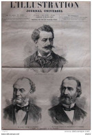 M. Andrieux, Préfet De Police - M. Lepère, Minsitre De L'intérieur - M. Tirard - Page Original - 1879 - Documenti Storici