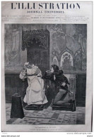 La Confession Du Fou - Tableau De M. Frappa - Page Original - 1879 - Documenti Storici