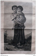 Jeunes Bohémiennes -   Tableau De M. Bouguereau - Page Original - 1879 - Documenti Storici