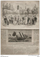 Le Naufrage De L'Adriatic - Les Fêtes De Nice - Un Vente De Charité Au Square Masséna - Page Original - 1879 - Documenti Storici