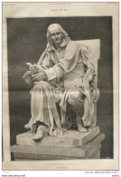 La Statue De Corneille - Par M. Falguière  - Page Original - 1879 - Historische Dokumente