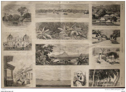 Le Percement De L'Isthme Américain - Le Lac De Nicaragua - La Fleuve San-Juan - Page Original - 1879 - Documentos Históricos