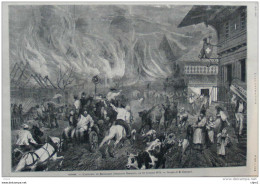 Suisse - L'incendie De Meyringen (Oberland Bernois) - Page Original 1879 - Historische Dokumente