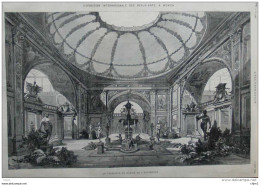 Le Vestibule Du Palais De L'exposition - Page Original 1879 - Historische Dokumente