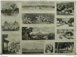 Le Percement De L'Isthme Americain - Le Fleuve San-Juan - La Ville De Rivas - Le Port De Brito - Page Original 1879 - Documents Historiques