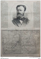 M. Turquet, Sous-sécretaire D'état Au Ministère Des Beaux-Arts - Carte Territoire Des Zoulous - Page Original 1879 - Documenti Storici