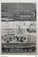 Les Fêtes Données à Amsterdam à L'occassion Du Mariage Du Roi Des Pays-Bas - Pont De Almstel - Page Original 1879 - Historische Dokumente