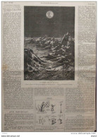 La Terre Vue De La Lune - Page Original 1879 - Historical Documents