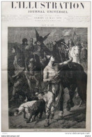 Une Chasse Sous Dagobert - Tableau De M. Luminais - Page Original 1879 - Historische Documenten