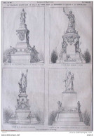 Le Concours Ouvert Par La Ville De Paris Pour Le Monument à éléver à La République - Page Original 1879 - Documents Historiques