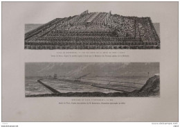 Canal De Rotterdam - Débouché Du Canal D'Amsterdam à La Mer -  Page Original 1879 - Historical Documents