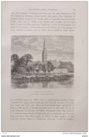 Cathédrale De Salisbury -  Page Original 1879 - Documents Historiques