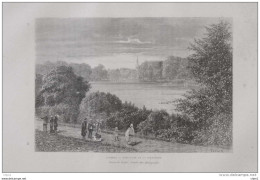 Londres (London) - Hyde-Park Et La Serpentine  -  Page Original 1879 - Historische Dokumente