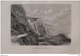Falaises à L'est De Douvres  -  Page Original 1879 - Historische Dokumente