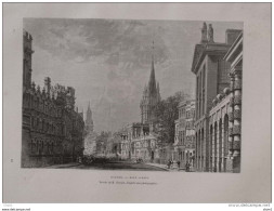 Oxford - High Street -  Page Original 1879 - Historical Documents