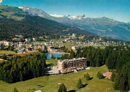 12662873 Crans-sur-Sierre Hotel Du Golf Et Les Alpes Vue Aerienne Crans-sur-Sier - Andere & Zonder Classificatie