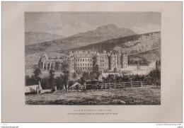 Palais De Holyrood Et Siège D'Arthur -  Page Original 1879 - Documents Historiques