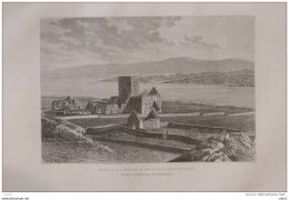 Ruines De La Cathédrale De Iona Et De La Chapelle D'Orans-  Page Original 1879 - Historical Documents