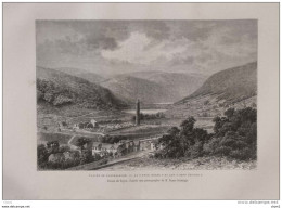 Vallée De Glendalough - La Tour Ronde Et Les Sept églises -  Page Original 1879 - Historische Dokumente