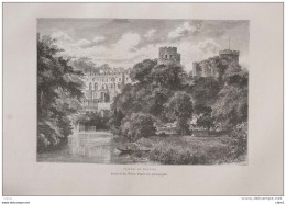 Château De Warwick -  Page Original 1879 - Documents Historiques