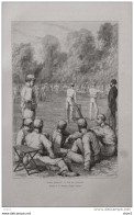 Types Anglais - Jeu De Cricket -  Page Original 1879 - Historische Documenten