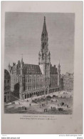 Bruxelles - Place De L'hôtel-de-ville -  Page Original 1879 - Historische Documenten