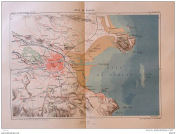 Bai De Dublin -  Carte Original En Couleur 1879 - Documents Historiques