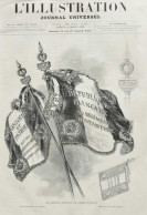 Les Nouveaux Drapeaux De L'armée Francaise - étendard De La Cavalerie - Page Originale 1879 - Historical Documents