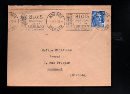 BELLE OBLITERATION MECANIQUE DE BLOIS 1954 - Maschinenstempel (Sonstige)