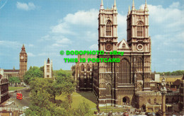 R536678 London. Westminster Abbey And Big Ben. The Photographic Greeting Card. N - Sonstige & Ohne Zuordnung