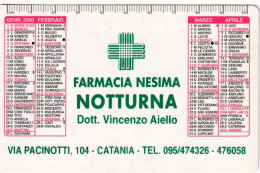 Calendarietto - Farmacia Nesina - Catania- Anno 2000 - Formato Piccolo : 1991-00