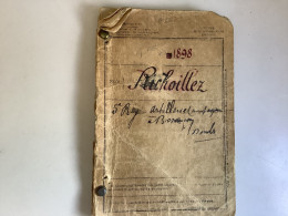 Livret Militaire 1898.complet Besançon. - Documents