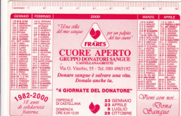 Calendarietto - Fratres - Gruppo Donatori Di Sangue - Castellana Grotte - Anno 2000 - Kleinformat : 1991-00