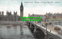 R536716 London. Westminster Bridge Showing Big Ben. 1927 - Altri & Non Classificati