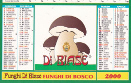 Calendarietto - Funghi Di Biase - Cusano Mutri - Benevento - Anno 2000 - Tamaño Pequeño : 1991-00