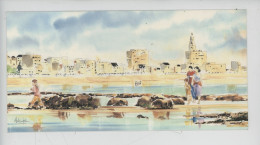 Le Havre Aquarelle Jean Claude Malandain Né En 1946 - La Plage Le Front De Mer (expo 2003 Régates Anne Bagneaux-Savatier - Non Classés