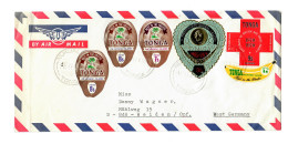 Tonga Air Mail To Weiden: 1971, Rückseite Blanko - Tonga (1970-...)