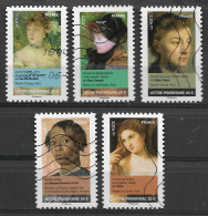 France 2012  Oblitéré Autoadhésif  N° 674 - 675 - 679 - 680 - 682  "  Portraits De Femmes  Dans La Peinture  " - Used Stamps