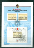 Autriche    Yvert 1459,1492 Et BF 5  Ou  Michel 1629,1662 Et Bl 5 Ob  Sur Grande Carte Commemo  Wipa 1981  - Cartas & Documentos