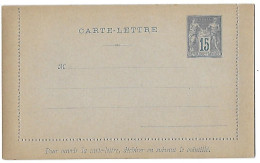 Carte-lettre Type Cérès - 90-CL  - Piquage C -  Avec Avis "Pour Ouvrir " Sur La Bandelette - 1876-1898 Sage (Tipo II)