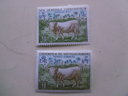 NOUVELLES HEBRIDES     P408/409  * *   SERIE COURANTE TAUREAU CHAROLAIS LA PAIRE - Nuovi