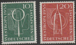 BRD: 1955, Mi. Nr. 217-18, Internationale Briefmarkenausstellung "Westropa", Düsseldorf. **/MNH - Nuovi