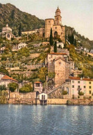 12652072 Morcote Lago Di Lugano Chiesa Kirche Ansicht Vom Luganersee Aus Morcote - Autres & Non Classés