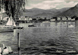 12649232 Lugano Lago Di Lugano Lungolago Uferpromenade Luganersee Alpen Lugano - Andere & Zonder Classificatie