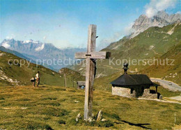 12649210 Klausenpasshoehe Kapelle Kreuz Gegen Schaechental Alpenpanorama Klausen - Other & Unclassified